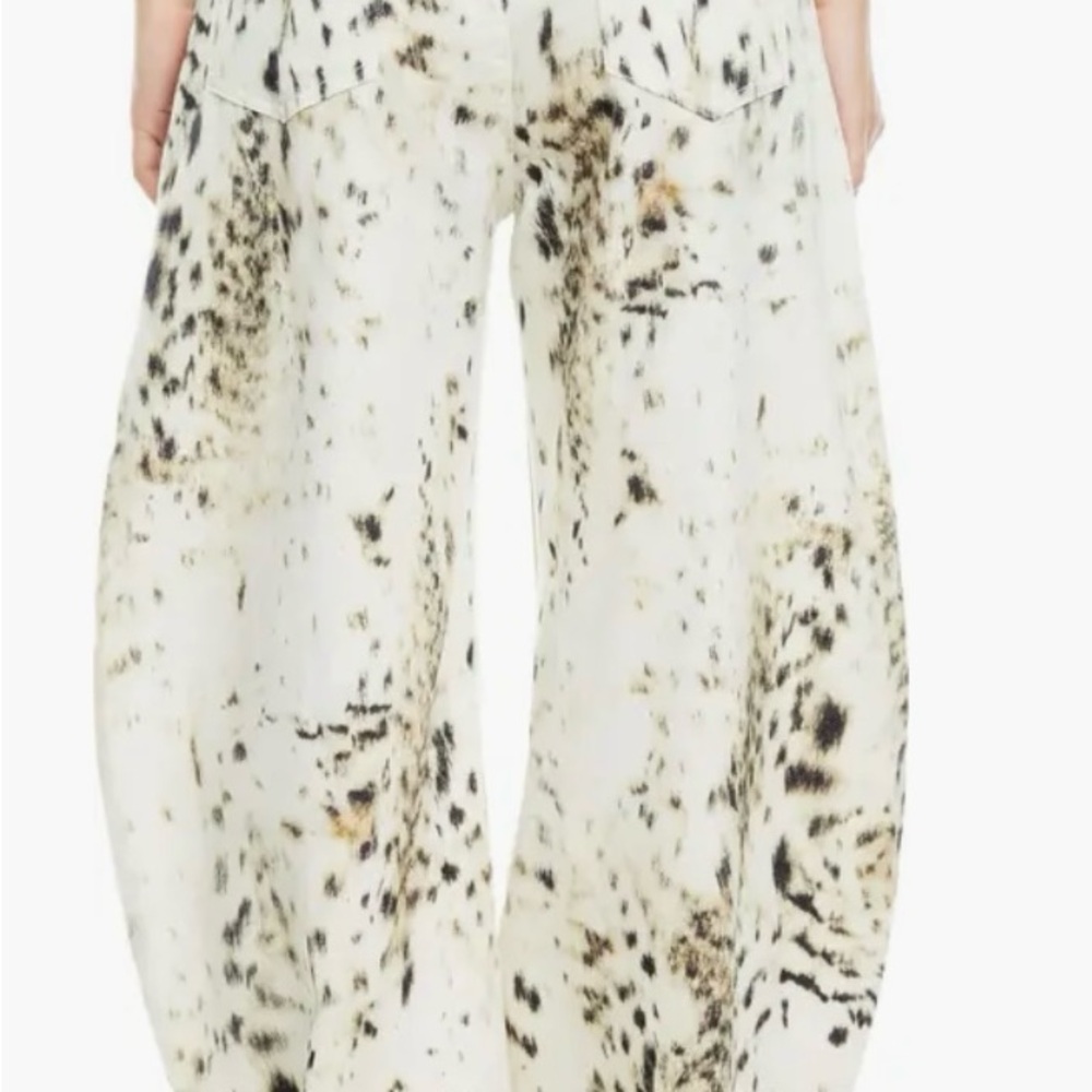 Lioness Black and Cream Wide Leg Pants